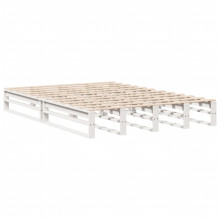 vidaXL Bed Frame Home Bed Base White 120x190 cm Small Double Solid Wood Pine