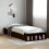 VidaXL vidaXL Bed Frame Home Bed Base Bedstead Black 90x190 cm Single Engineered Wood 3