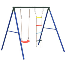 vidaXL Outdoor Swing Set with Swing and Ladder Play Swing Seat Kids Swing Set