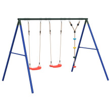vidaXL Outdoor Swing Set with Swings and Disc Swing Play Swing Kids Swing Set