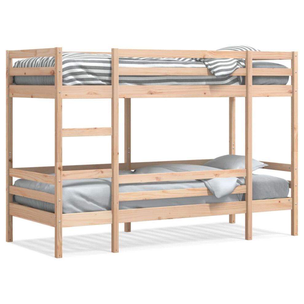 vidaXL Bunk Bed Loft Bed Bedroom Kids Bed Frame 90x200 cm Solid Wood Pine