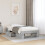 VidaXL vidaXL Bed Frame Bed Concrete Grey 75x190 cm Small Single Engineered Wood 3