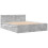 VidaXL vidaXL Bed Frame with Headboard Bed Concrete Grey 160x200 cm Engineered Wood 1