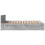 VidaXL vidaXL Bed Frame with Headboard Bed Concrete Grey 160x200 cm Engineered Wood 6