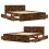 VidaXL vidaXL Bed Frame with Headboard Bed Smoked Oak Small Double Engineered Wood 8