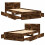 VidaXL vidaXL Bed Frame with Headboard Bed Smoked Oak Small Single Engineered Wood 8