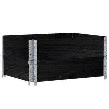 vidaXL Garden Planter Outdoor Flower Pot Planter Pot Black Solid Wood Pine