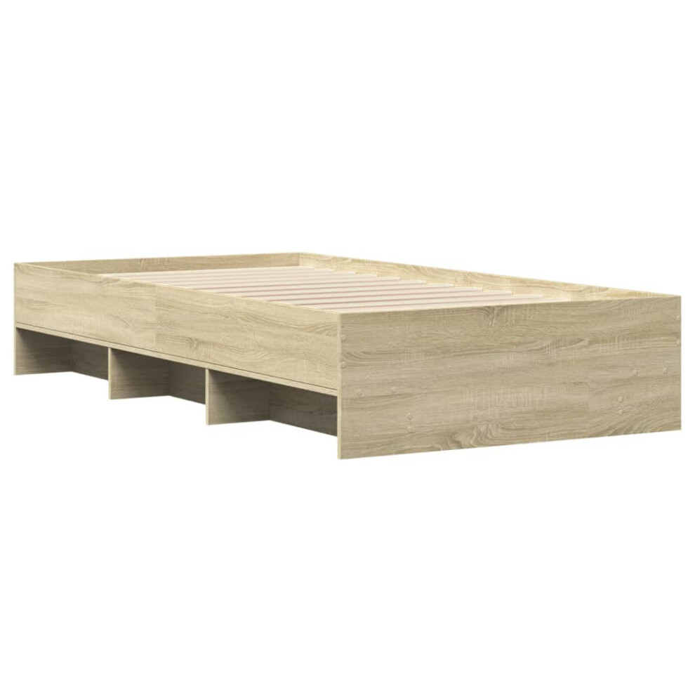 Vidaxl Bed Frame Bed Base Bedstead Sonoma Oak 90X190 Cm Single Engineered Wood