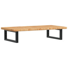 vidaXL Basin Shelf Wall Mounted Bathroom Countertop Steel and Solid Wood Oak