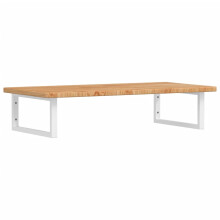 vidaXL Basin Shelf Wall Mounted Bathroom Countertop Steel and Solid Wood Oak