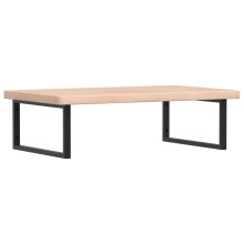 vidaXL Basin Shelf Wall Mounted Bathroom Countertop Steel and Solid Wood Oak