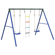 vidaXL Outdoor Swing Set with Swings and Ladder Play Swing Kids Swing Set
