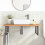 VidaXL vidaXL Basin Shelf Wall Mounted Bathroom Countertop Steel and Solid Wood Beech 3