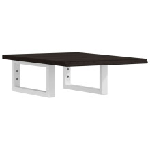 vidaXL Basin Shelf Wall Mounted Bathroom Countertop Steel and Solid Wood Oak