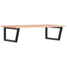 vidaXL Basin Shelf Wall Mounted Bathroom Countertop Steel and Solid Wood Oak