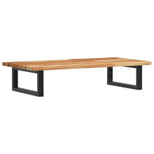 vidaXL Basin Shelf Wall Mounted Bathroom Countertop Steel & Solid Wood Acacia
