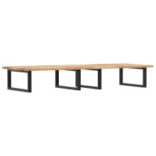 vidaXL Basin Shelf Wall Mounted Bathroom Countertop Steel & Solid Wood Acacia