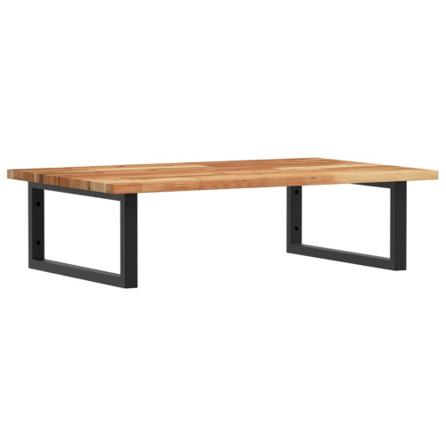 VidaXL vidaXL Basin Shelf Wall Mounted Bathroom Countertop Steel & Solid Wood Acacia 1