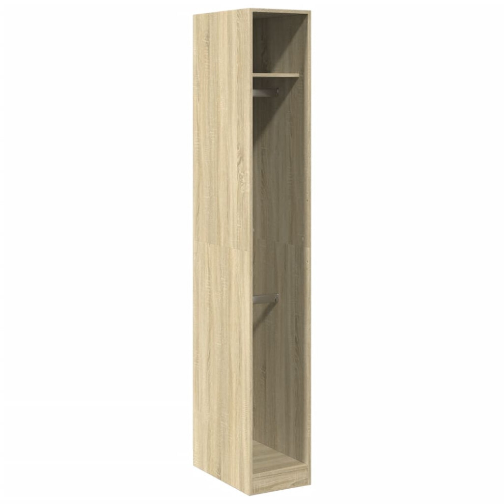 Vidaxl Wardrobe Closet Clothes Storage Organiser Sonoma Oak Engineered Wood