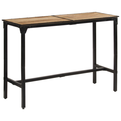VidaXL vidaXL Bar Table Garden Outdoor Table Bistro Table Solid Rough Wood Mango 2