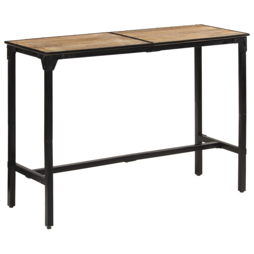 VidaXL vidaXL Bar Table Garden Outdoor Table Bistro Table Solid Rough Wood Mango 1