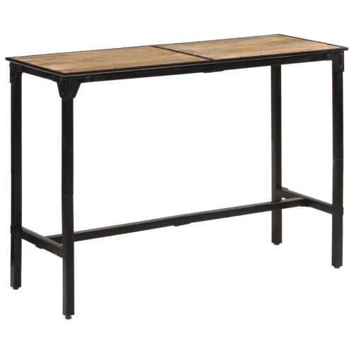 VidaXL vidaXL Bar Table Garden Outdoor Table Bistro Table Solid Rough Wood Mango