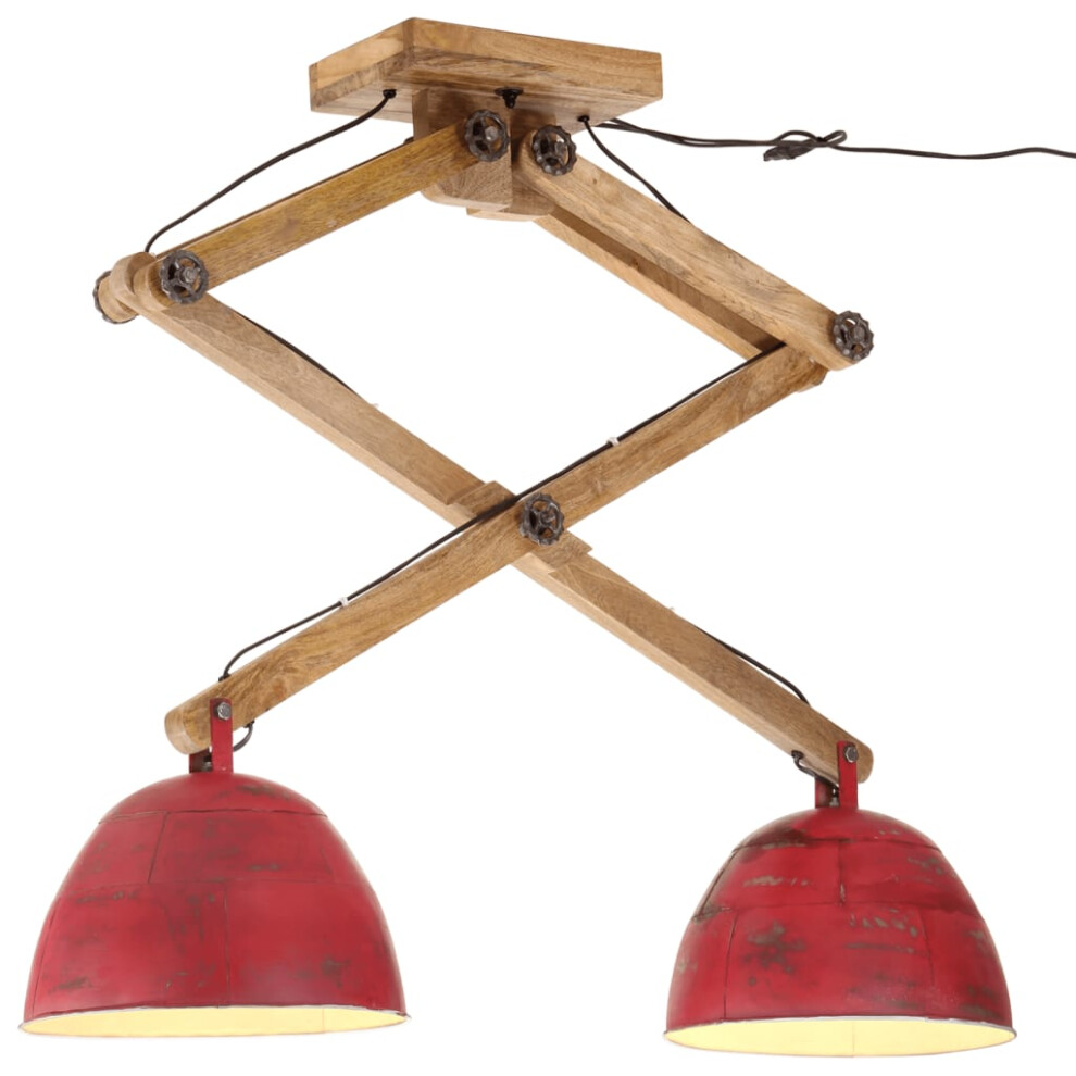 vidaXL Ceiling Lamp Hanging Light Ceiling Chandelier 25 W Distressed Red E27