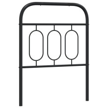 vidaXL Metal Headboard Bedroom Home Decor Bed Header Bed Headboard Black 75 cm