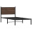 VidaXL vidaXL Metal Bed Frame with Headboard Bed Brown Oak 75x190 cm Small Single 1
