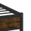 VidaXL vidaXL Metal Bed Frame with Headboard Bed Base Smoked Oak 90x190 cm Single 8