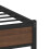 VidaXL vidaXL Metal Bed Frame with Headboard Bed Base Brown Oak 90x190 cm Single 8