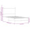 VidaXL vidaXL Metal Bed Frame with Headboard Bed Base Brown Oak 90x190 cm Single 10