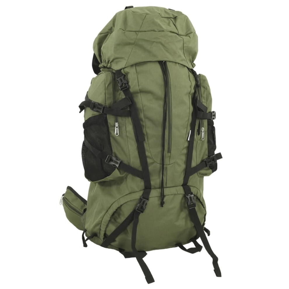 Vidaxl Hiking Backpack Camping Travel Rucksack Army Green 80 L Oxford Fabric