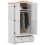 VidaXL vidaXL Wardrobe Armoire Closet Clothes Storage Organiser White Solid Wood Pine 3