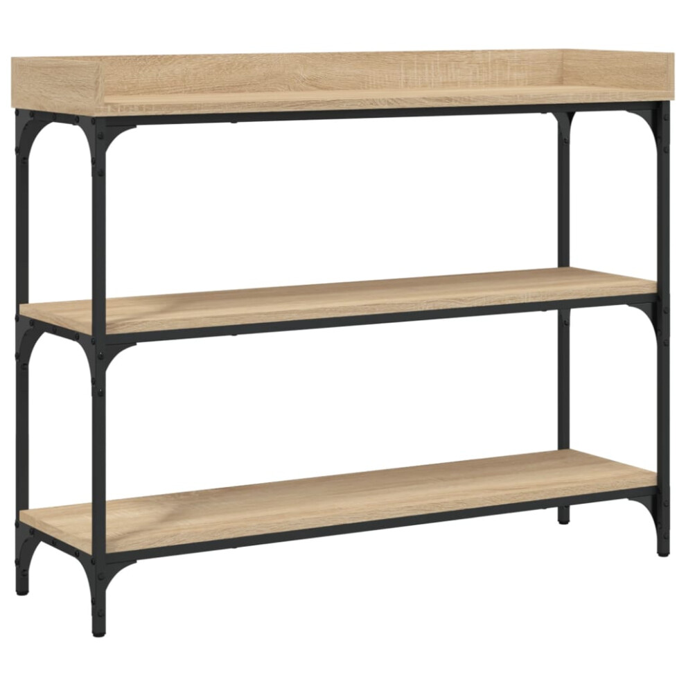 Vidaxl Console Table With Shelves Hallway End Table Side Table Sonoma Oak