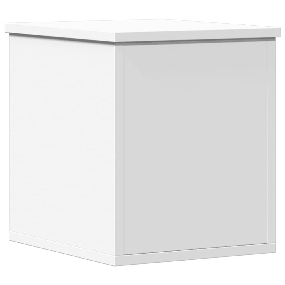 vidaXL Storage Box Toy Box Blanket Box Storage Chest White Engineered Wood