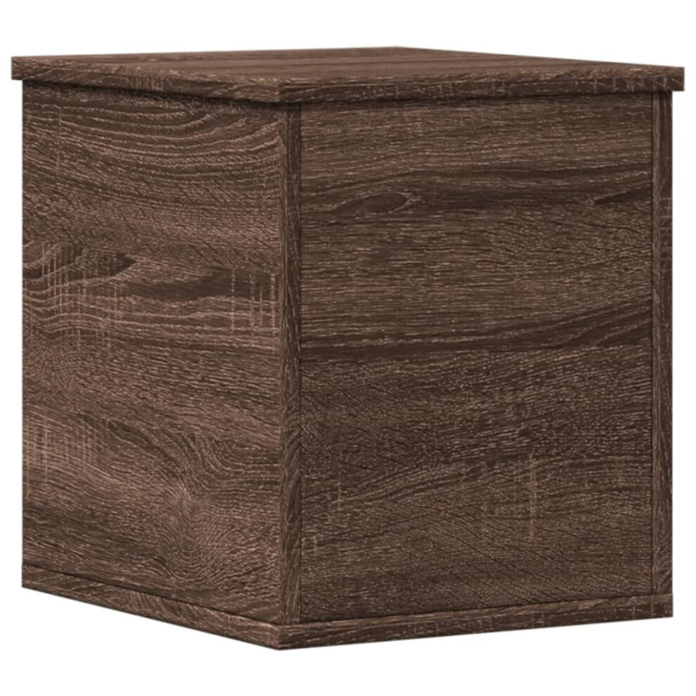 vidaXL Storage Box Toy Box Blanket Box Storage Chest Brown Oak Engineered Wood