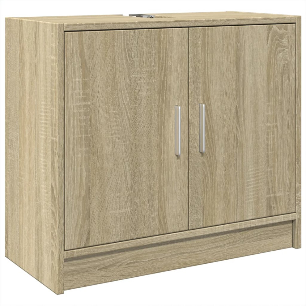 Vidaxl Sink Cabinet Vanity Unit Storage Cupboard Sonoma Oak Engineered Wood