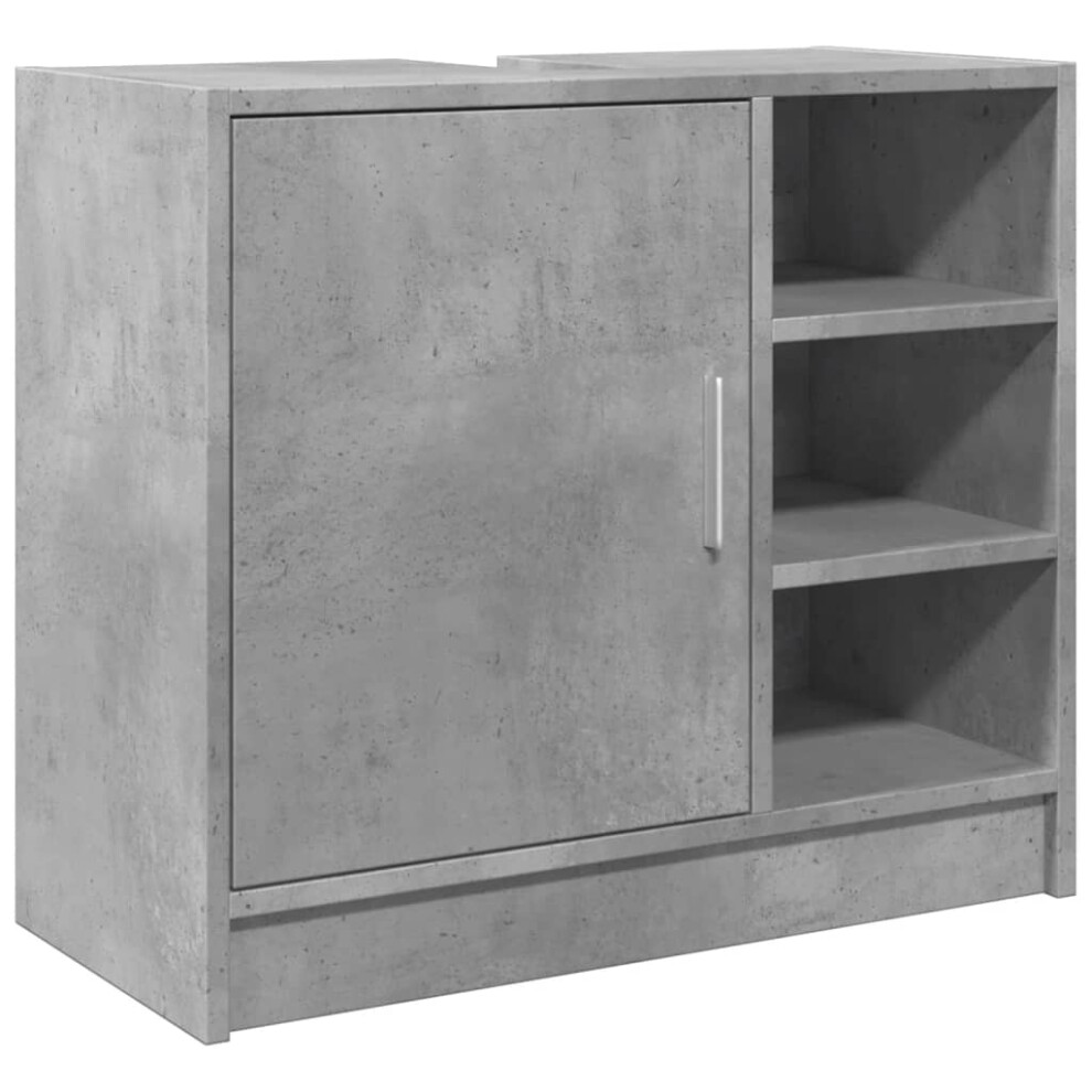 vidaXL Sink Cabinet Vanity Unit Storage Cupboard Concrete Grey Engineered Wood