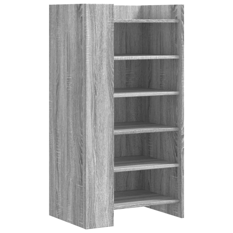 vidaXL Shoe Cabinet Shoe Storage Cupboard Rack Grey Sonoma Engineered Wood