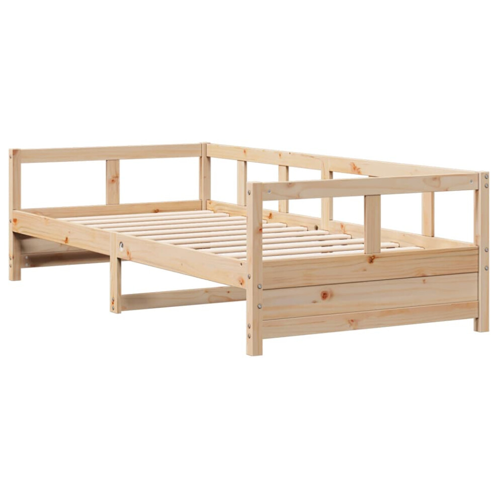 Vidaxl Daybed Sofa Bed Sleeper Bed Couch Natural 80X200 Cm Solid Wood Pine