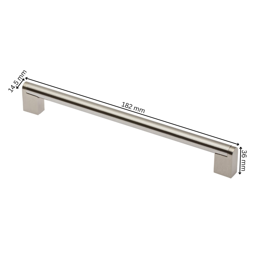 (Inox, 182 mm) Cabinet Handle Kitchen Cupboard Drawer Furniture-image-OPC-PF8SKXM-NEW