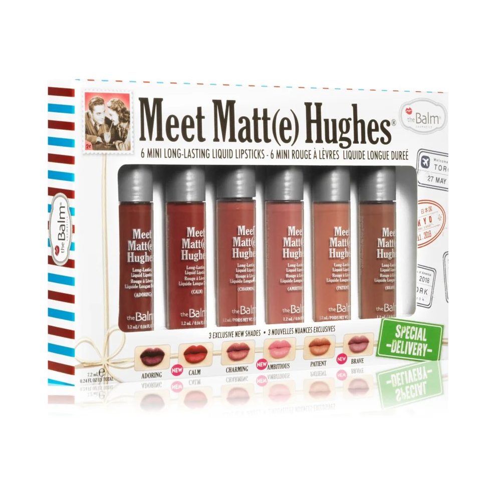thebalm Meet Matt (E) Hughes Vol 4 Mini les rouges     l   vres liquides de longue dur   e 6 comptes