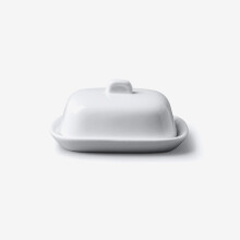 Porcelain Mini Butter Dish with Lid, Wm Bartleet & Sons, White