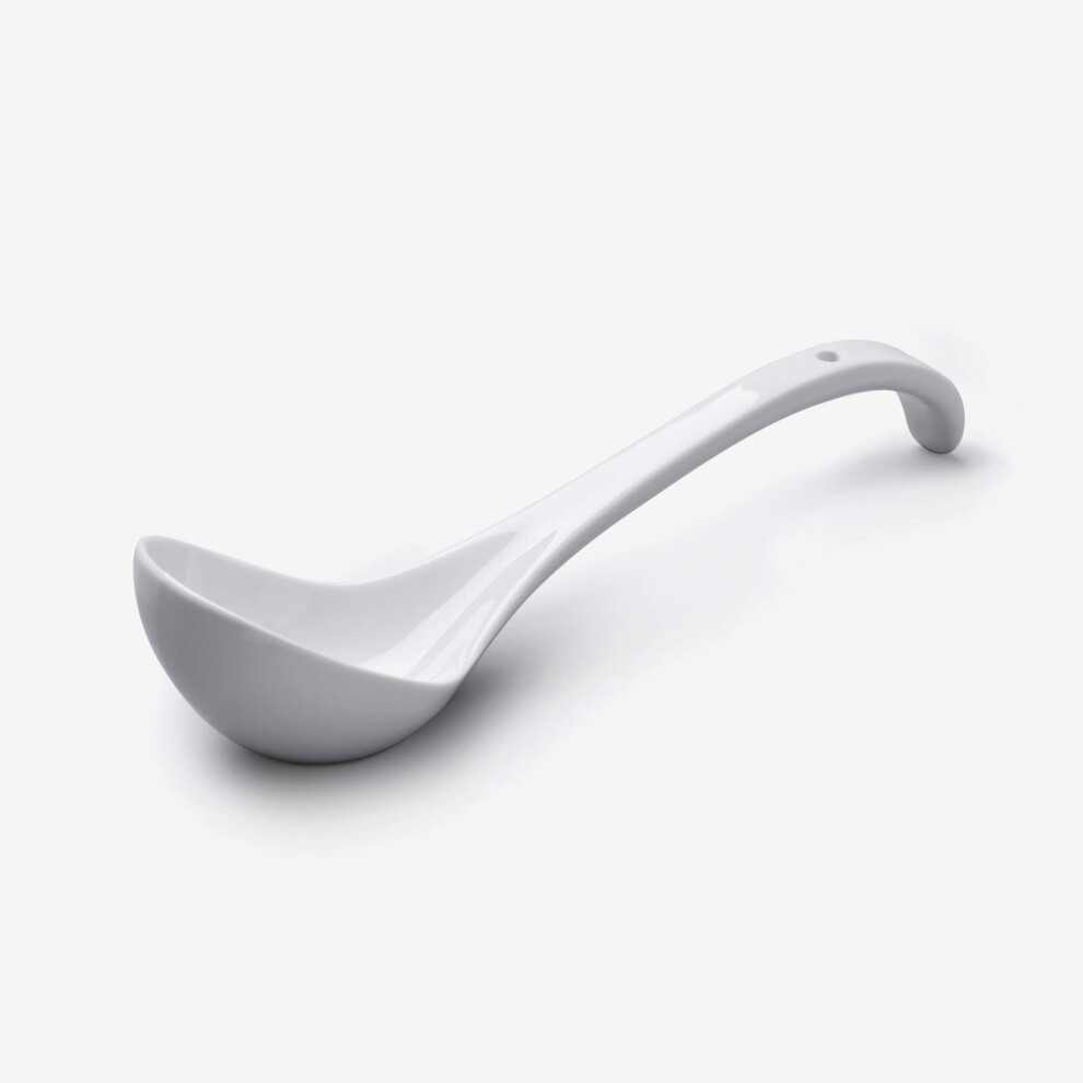 Porcelain Kitchen Serving Ladle, Wm Bartleet & Sons, White