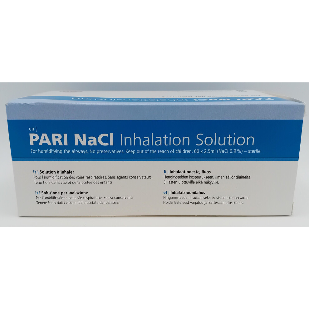 Pari Nacl 2.5ml Box Of 60 - REF: PARI-077G0003