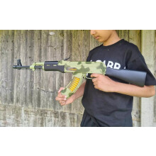 AK47 Assault Riffle Gun Camouflage Led Lights Sound Vibration Kids Toy