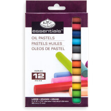 12 Large Oil Pastels Colour Pigment Artist Drawing & Sketching Set