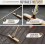 Outdoor Broom Head Handle 18" Garden Sweeping Stiff Hard Bristle 2pack 6