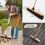 Outdoor Broom Head Handle 18" Garden Sweeping Stiff Hard Bristle 2pack 7